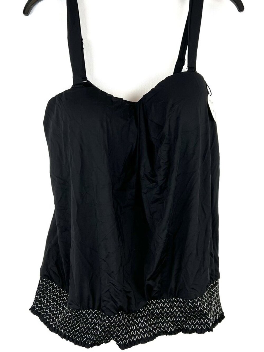 Coco Reef Women’s Black Solid Tankini Top Size 40C